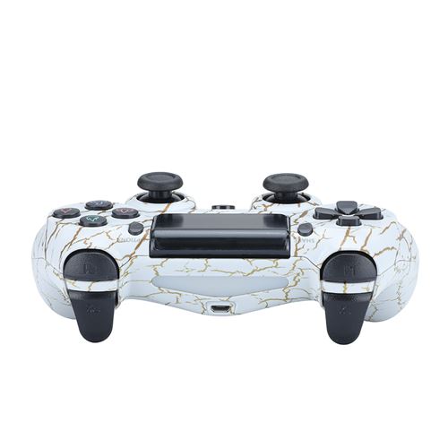 Vormor - Kontroler do bezprzewodowego gamepada Bluetooth PS4 z podwójną wibracją - biały